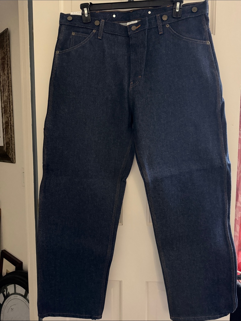Classic Straight Fit Men's Jeans in Deep Blue Denim